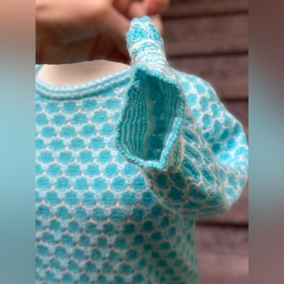 Lilly Pulitzer Wool Blend Corabella Turquoise Shore Sweater Women’s XS Preppy - Picture 9 of 15